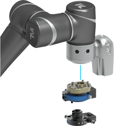 Techman Robot SCHUNK SHS Entegre Hava Besleme, Kilitleme İzleme, Elektrikli Besleme ile Manuel Takım Değiştirme Sistemi